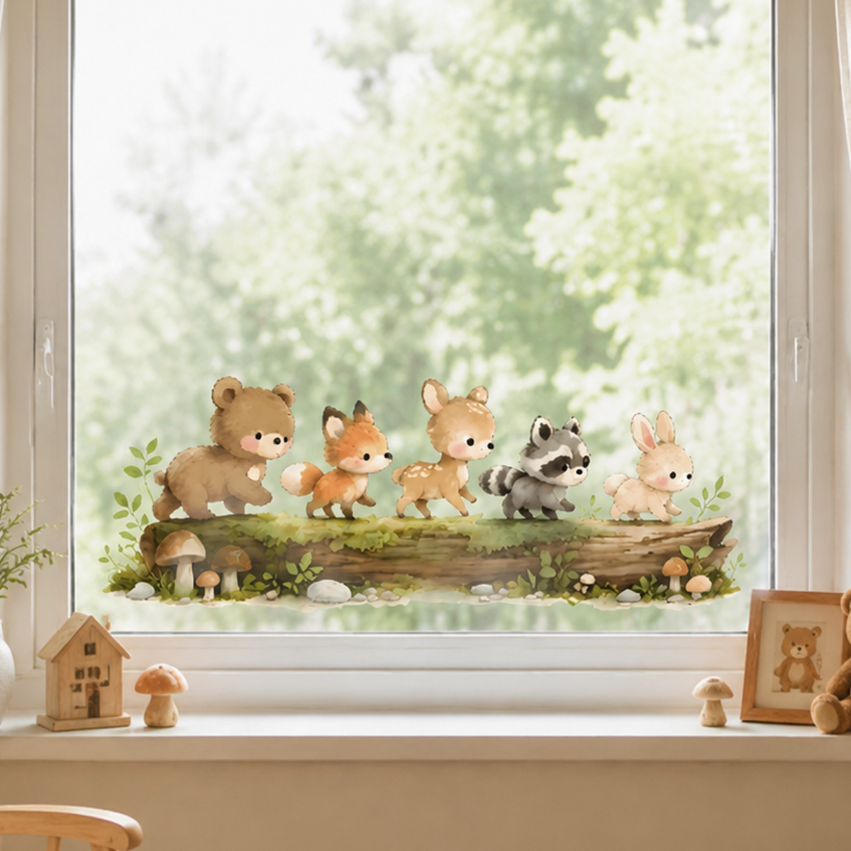 Nursery Forest Animals Window  - Baby Nursery Stickers のレビューと価格