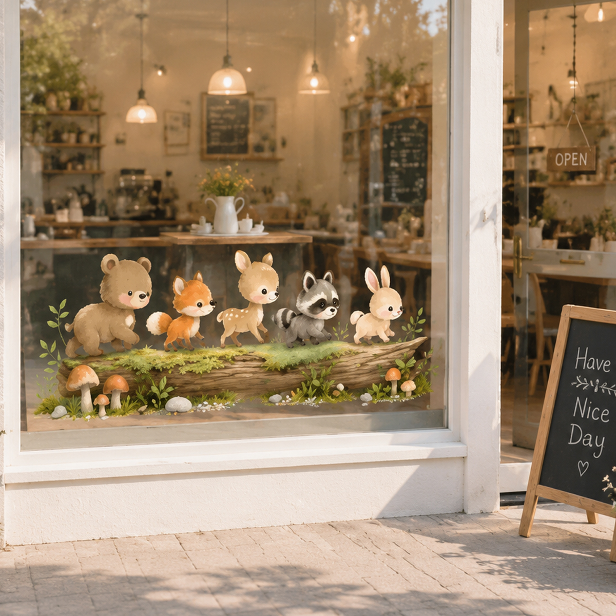 Nursery Forest Animals Window  - Baby Nursery Stickers のレビューと価格