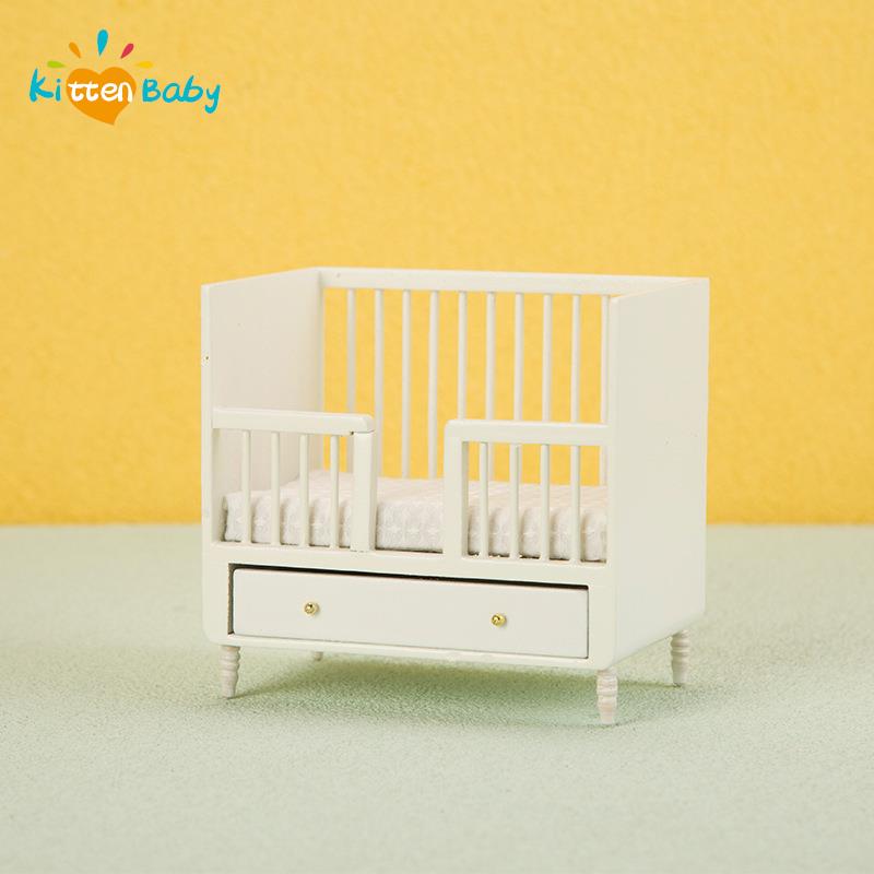 1:12 Miniature White Wood Baby - Baby Nursery Crib のレビューと価格