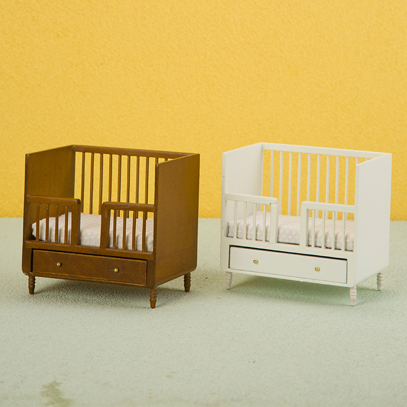1:12 Miniature White Wood Baby - Baby Nursery Crib のレビューと価格