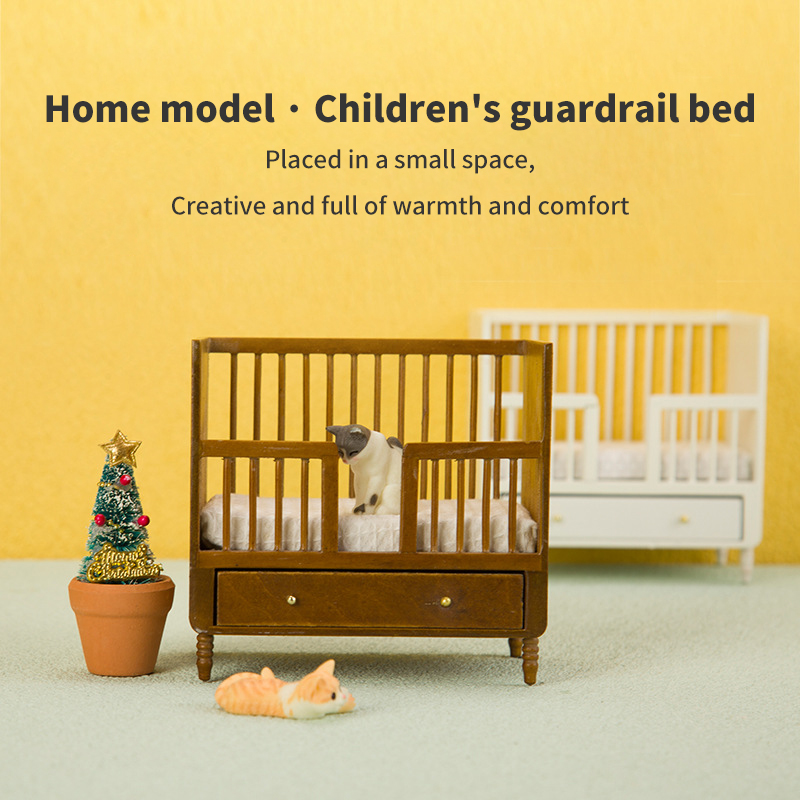 1:12 Miniature White Wood Baby - Baby Nursery Crib のレビューと価格