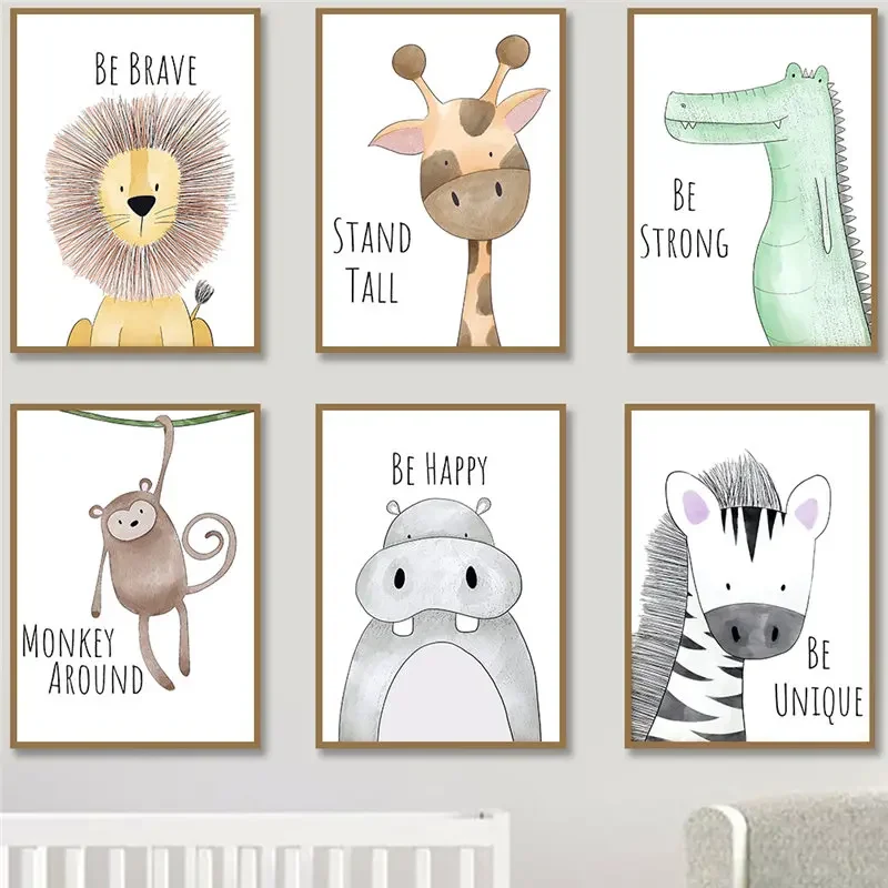 Nursery Wall Art Cute Cartoon  - Baby Nursery Quotes Wall Art のレビューと価格