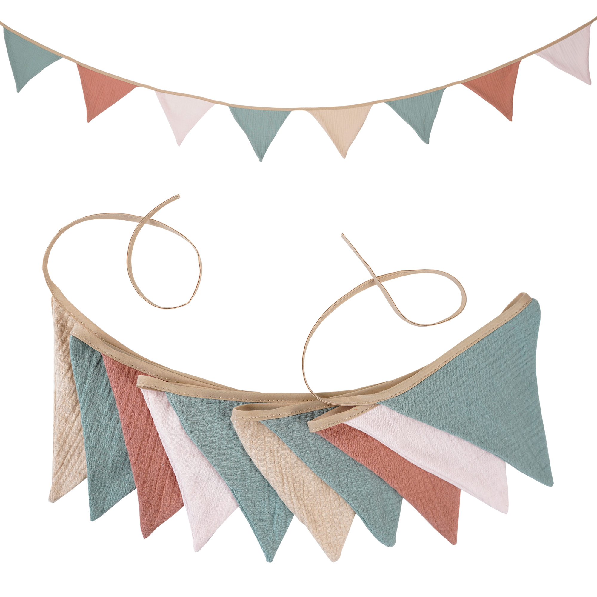 2.6M Nursery Fabric Bunting 10 - Baby Nursery Garland のレビューと価格