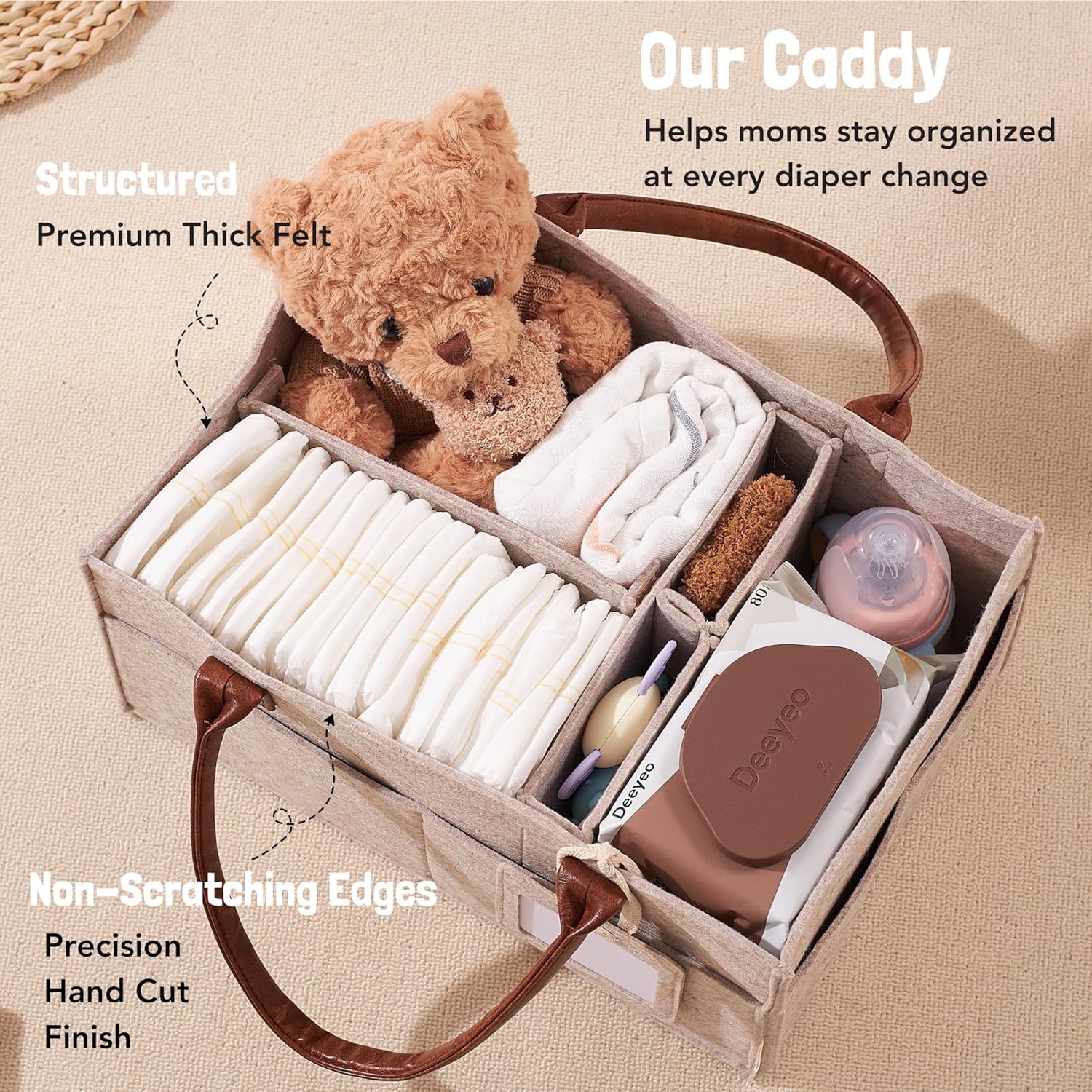 Baby Felt Storage Nursery Orga - Diaper Caddy Organizer のレビューと価格