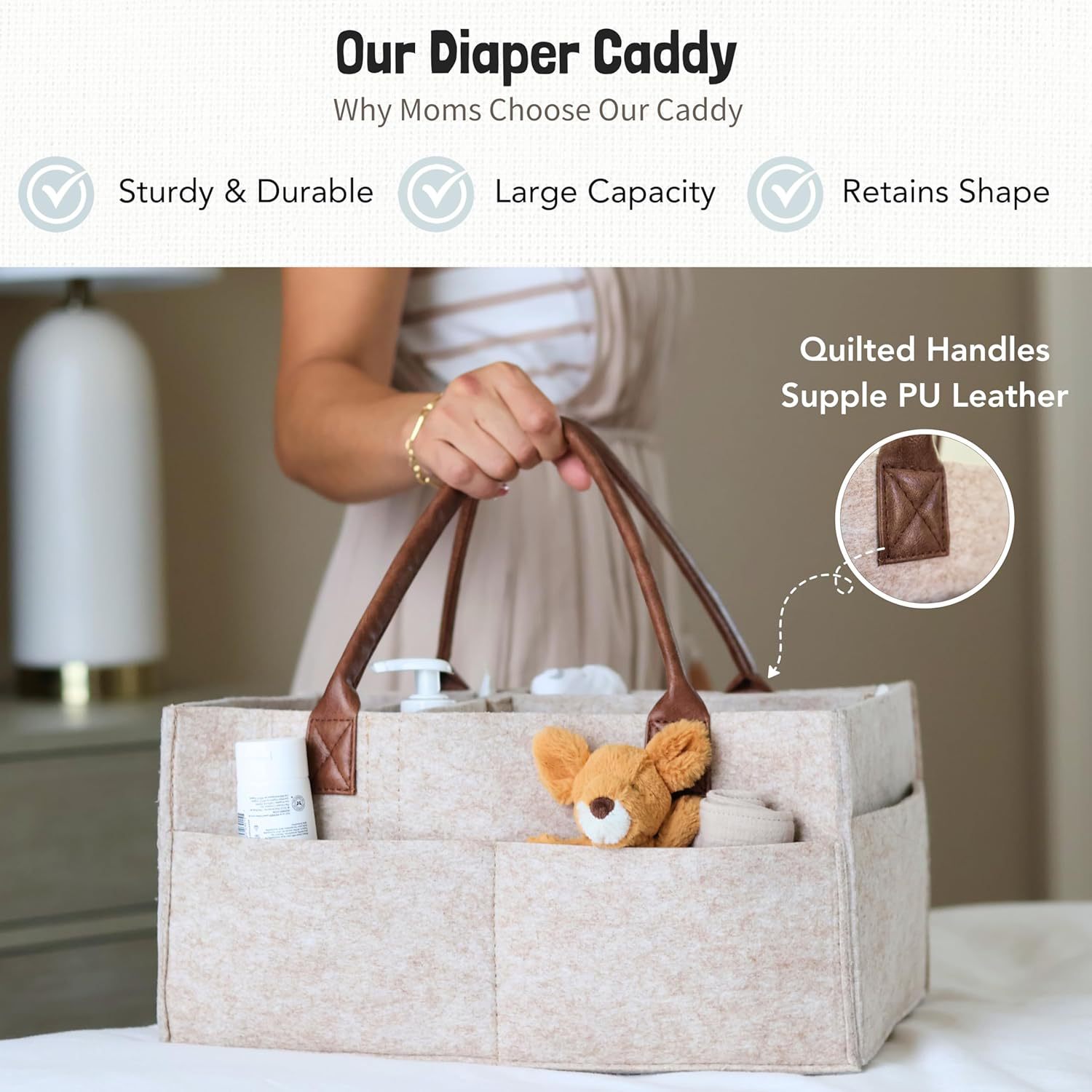 Baby Felt Storage Nursery Orga - Diaper Caddy Organizer のレビューと価格