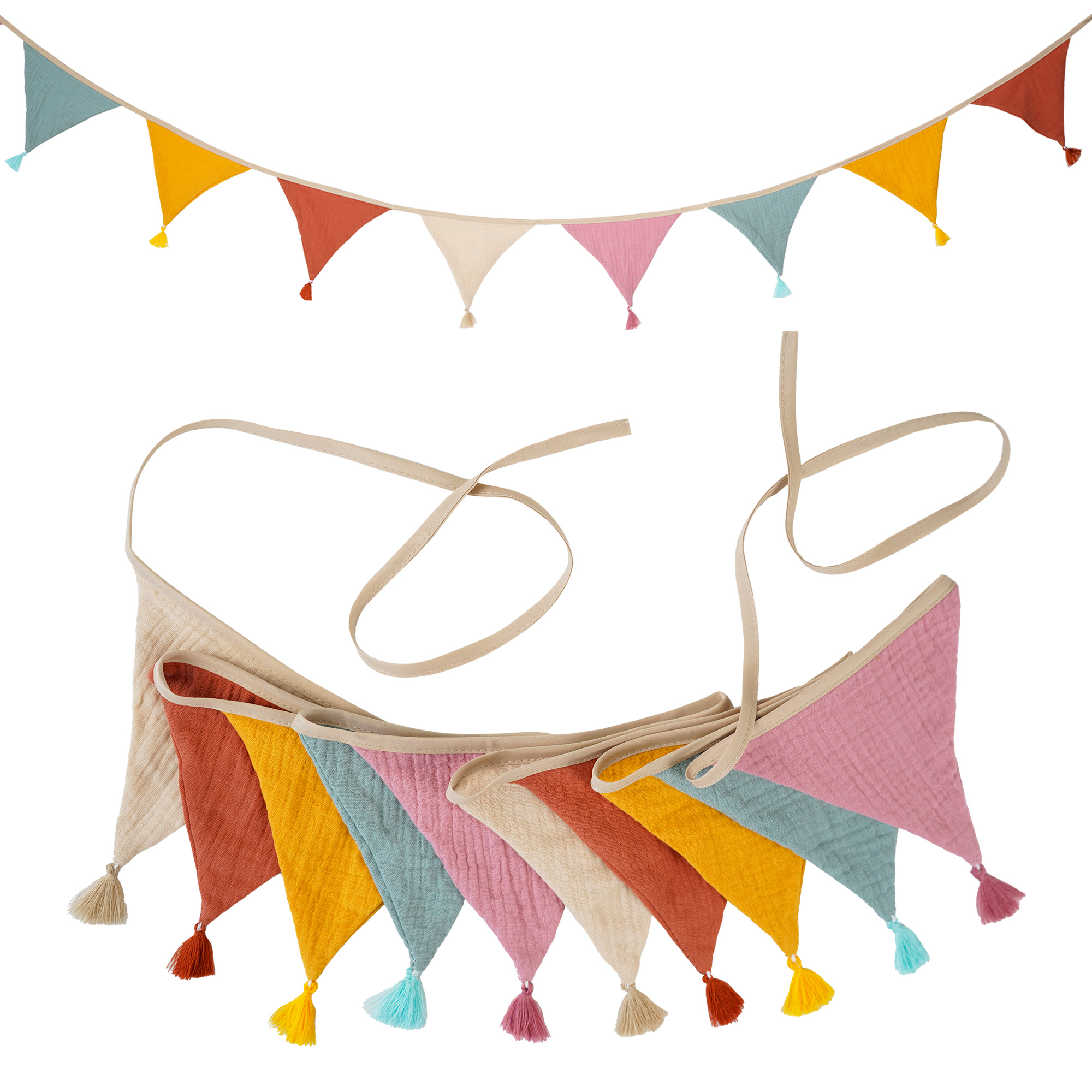 2.6M/8.5FT Nursery Fabric Bunt - Baby Nursery Garland のレビューと価格