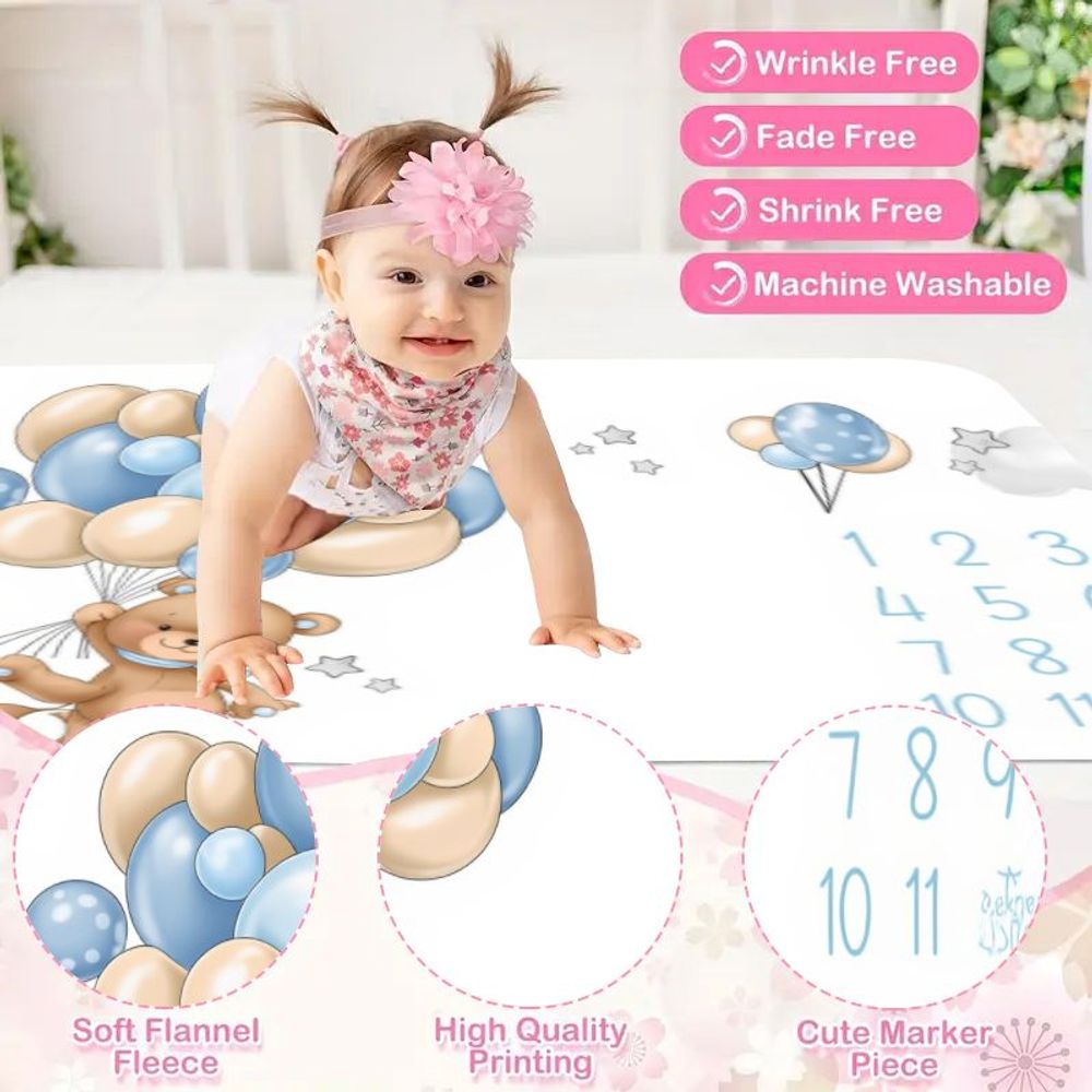 Baby Blanket with Cute Cartoon - Baby Nursery Colors のレビューと価格