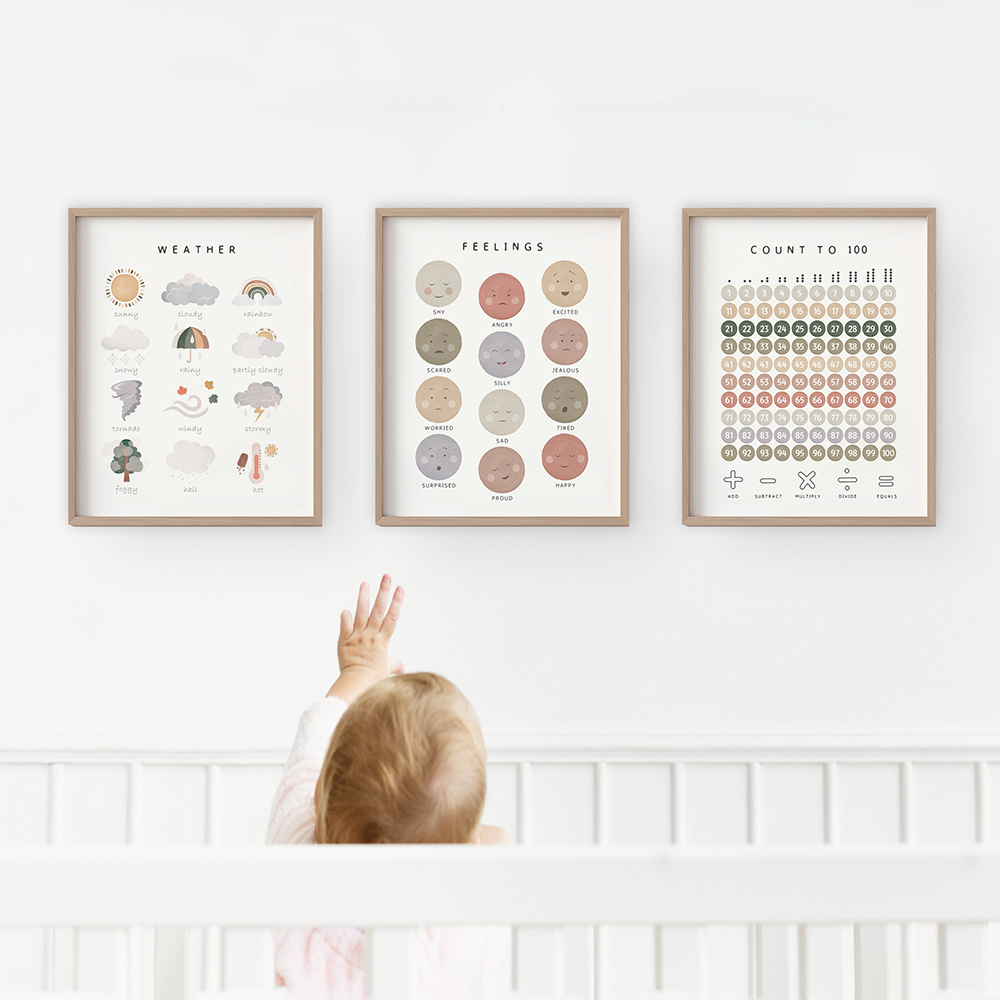 Educational Posters Alphabet N - Baby Nursery Colors のレビューと価格