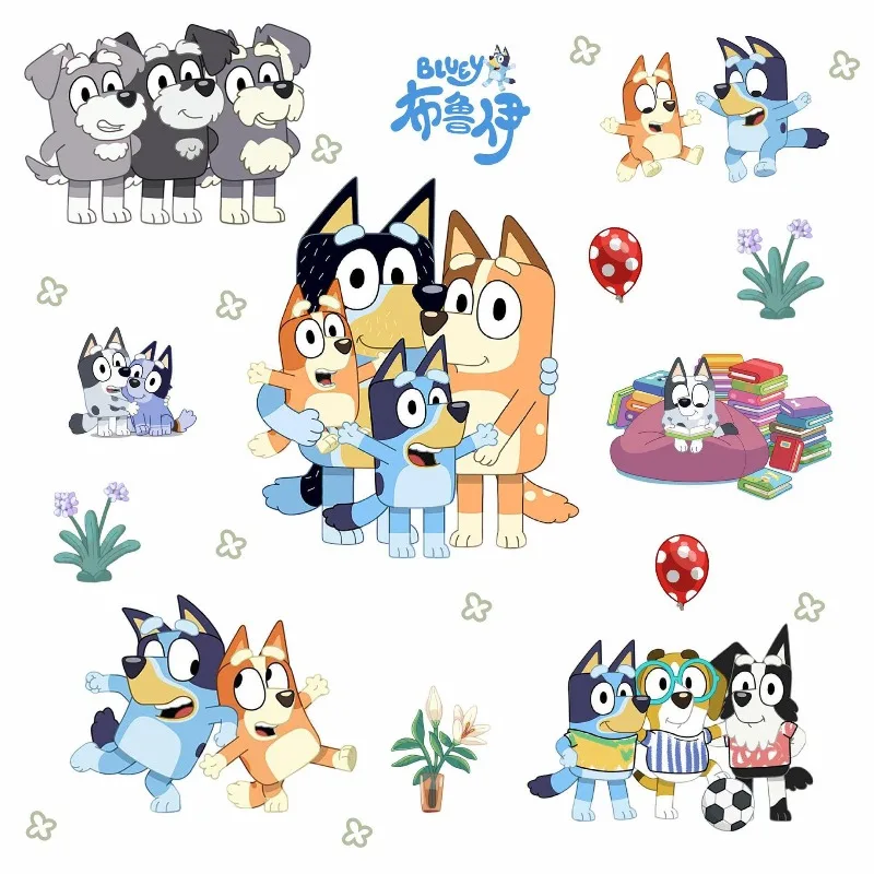 Bluey Cute Cartoon Anime Self- - Baby Nursery Wall Art のレビューと価格