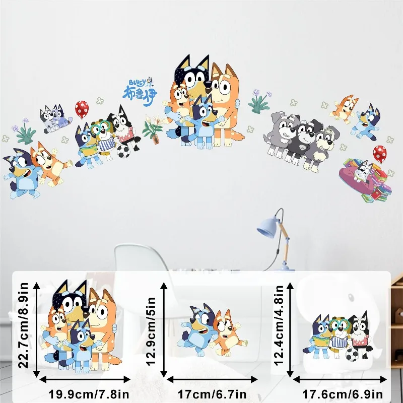 Bluey Cute Cartoon Anime Self- - Baby Nursery Wall Art のレビューと価格