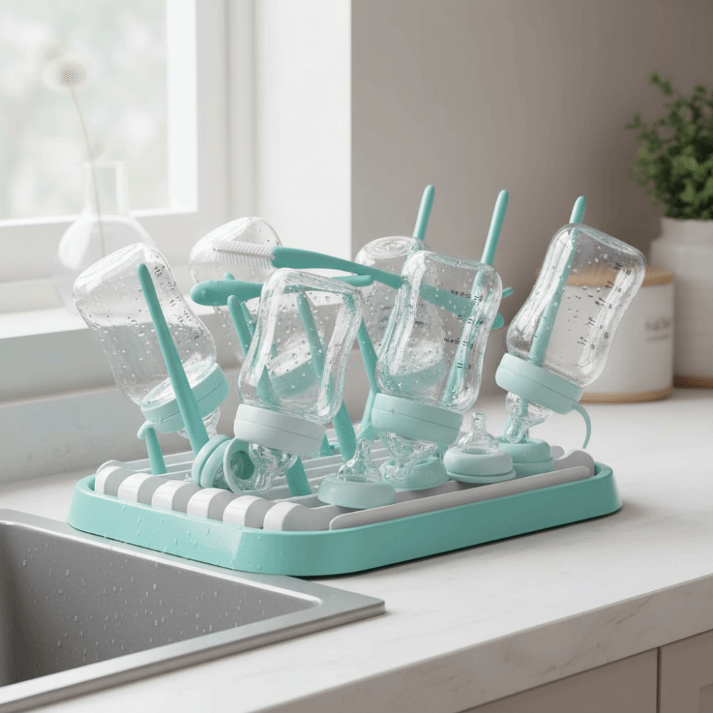 Foldable Baby Bottle Drying Ra - Baby Nursery Essentials のレビューと価格