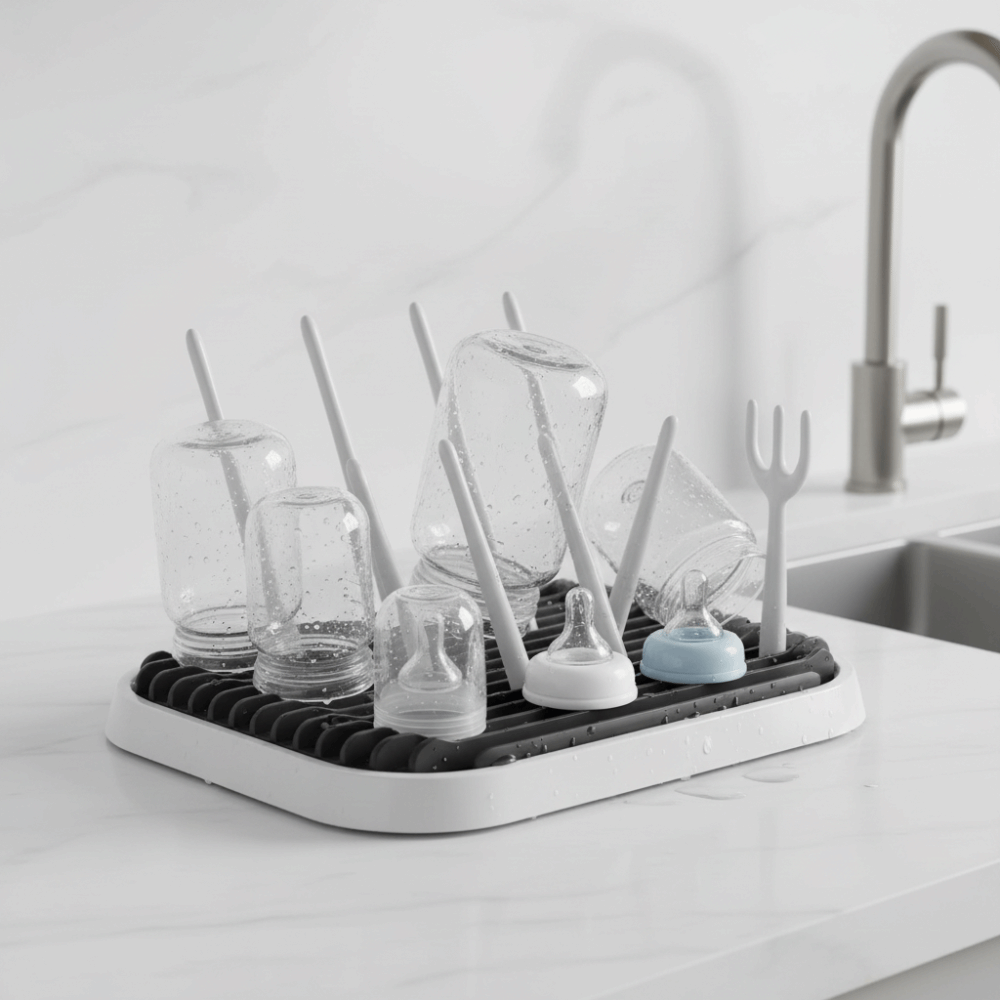 Foldable Baby Bottle Drying Ra - Baby Nursery Essentials のレビューと価格