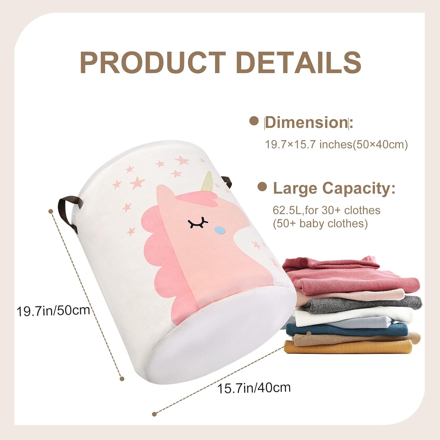 Kids Laundry Basket for Girls  - Baby Nursery Laundry Basket のレビューと価格