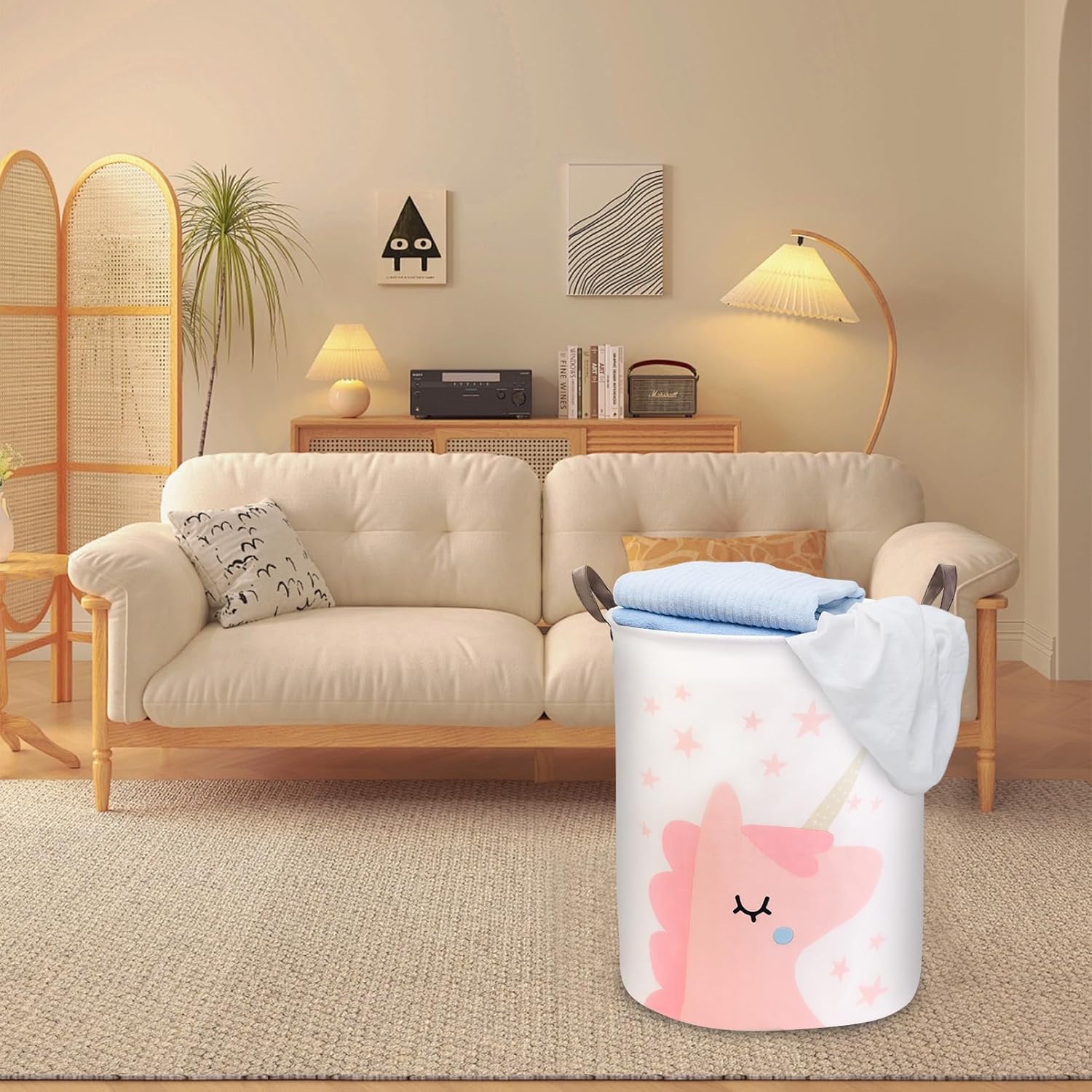 Kids Laundry Basket for Girls  - Baby Nursery Laundry Basket のレビューと価格