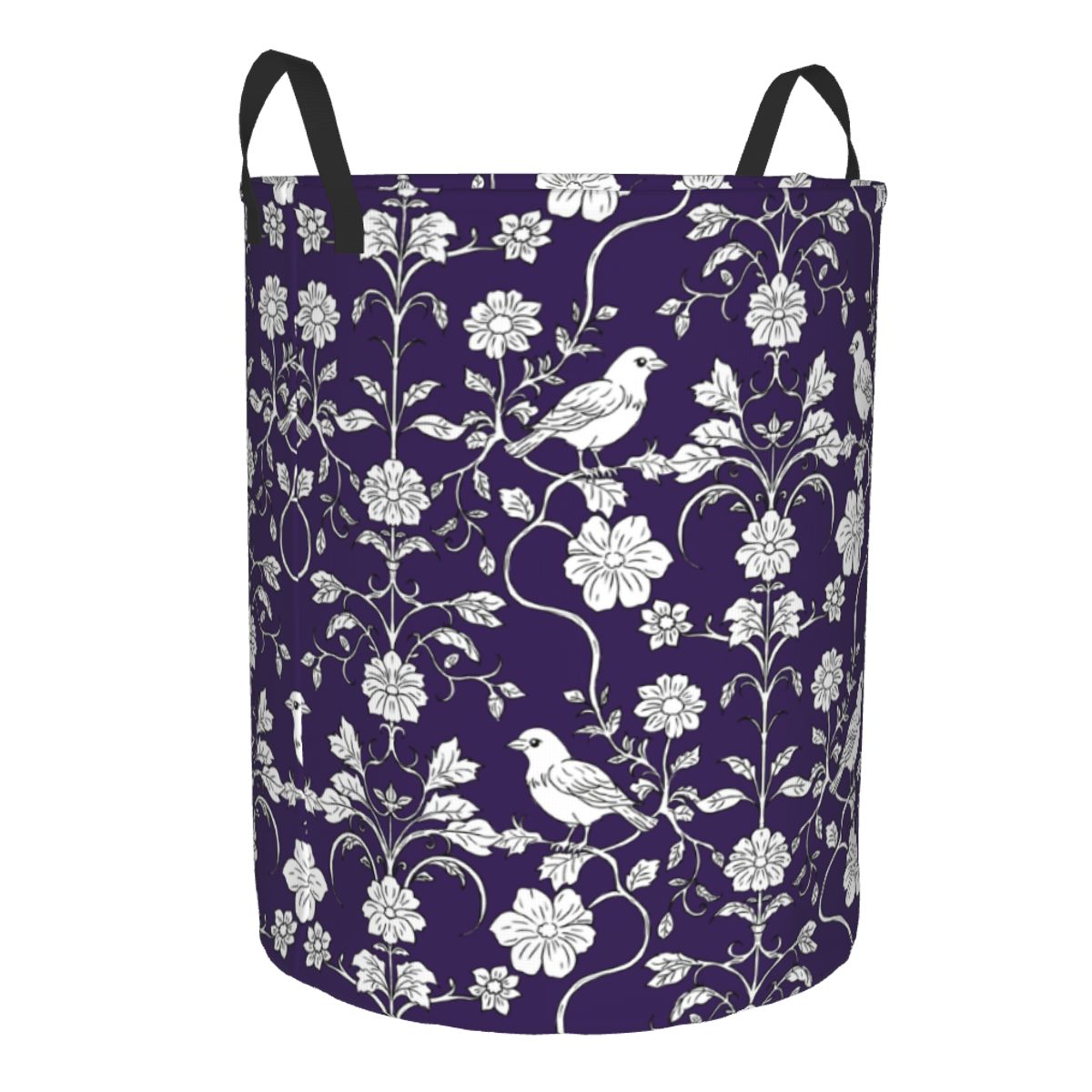 Birds And Flowers Pattern Laun - Baby Nursery Laundry Basket のレビューと価格