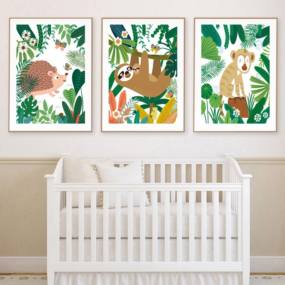 Jungle Safari Nursery Wall Art - Baby Nursery Colors のレビューと価格