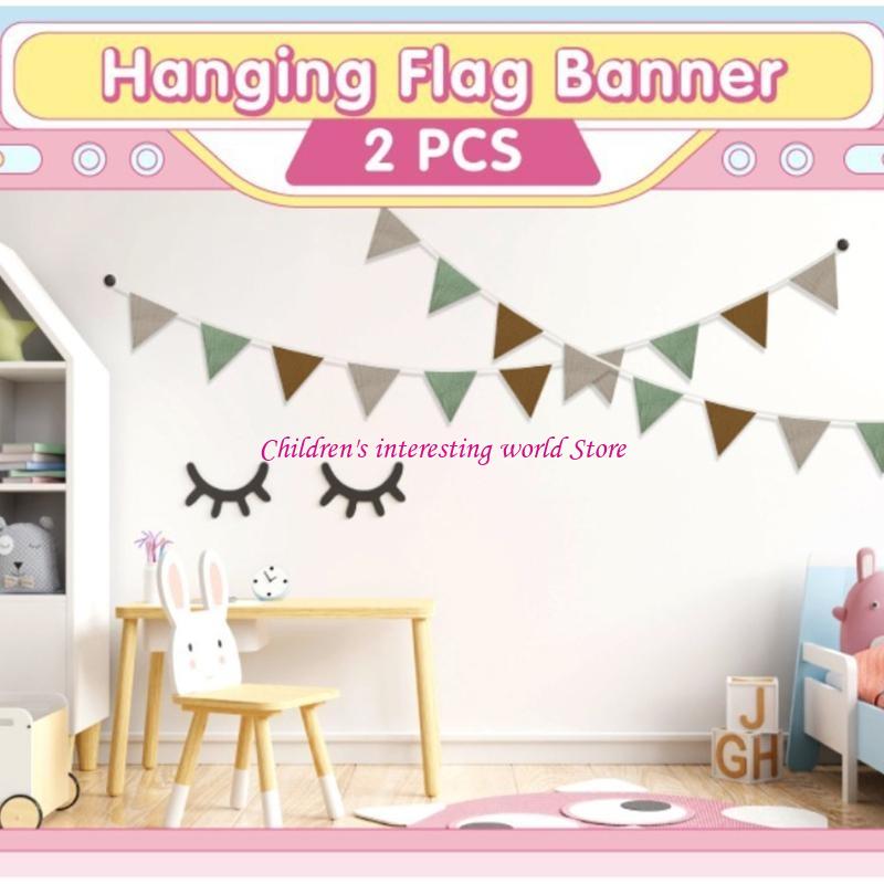 Easy Hanging Bunting Garland V - Baby Nursery Garland のレビューと価格