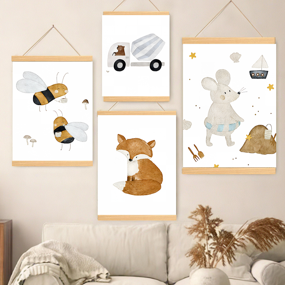 Boho Cartoon Posters Print Bea - Baby Nursery Wall Art のレビューと価格
