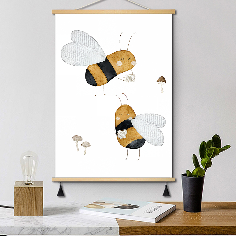 Boho Cartoon Posters Print Bea - Baby Nursery Wall Art のレビューと価格