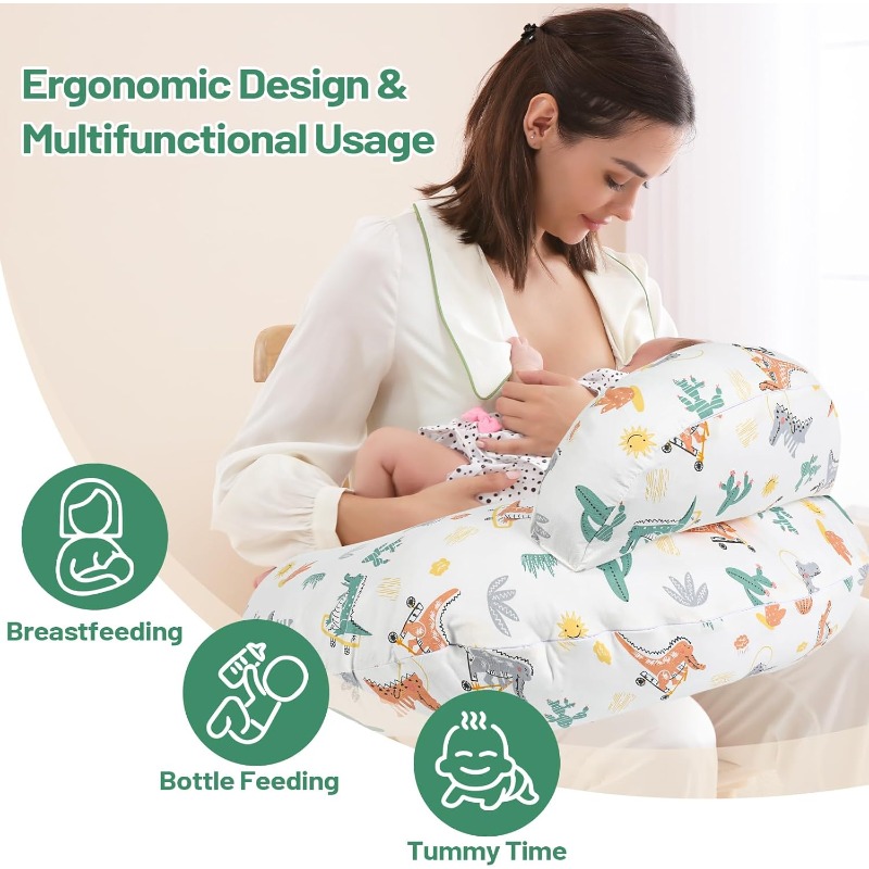 Nursing Pillow with Animal Pri - Nursing Cover Breastfeeding のレビューと価格