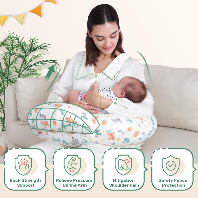 Nursing Pillow with Animal Pri - Nursing Cover Breastfeeding のレビューと価格