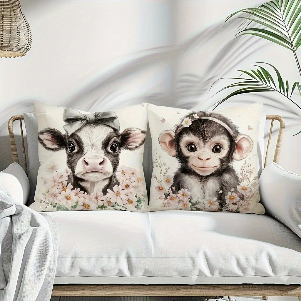 Cute Baby Farm Animal Throw Pi - Baby Nursery Cushion のレビューと価格