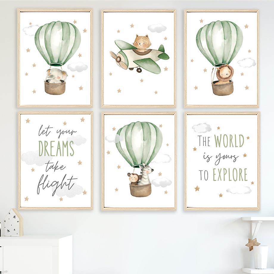 Boho  Tiger Lion Aircraft Hot  - Baby Nursery Quotes Wall Art のレビューと価格