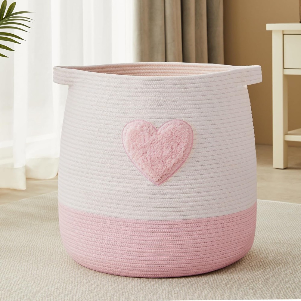 Pink Laundry Basket Hamper for - Baby Nursery Laundry Basket のレビューと価格