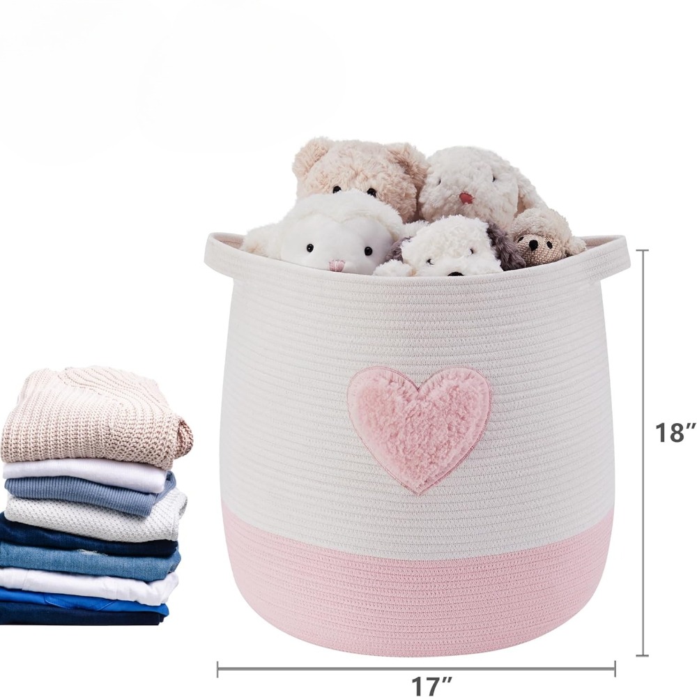 Pink Laundry Basket Hamper for - Baby Nursery Laundry Basket のレビューと価格