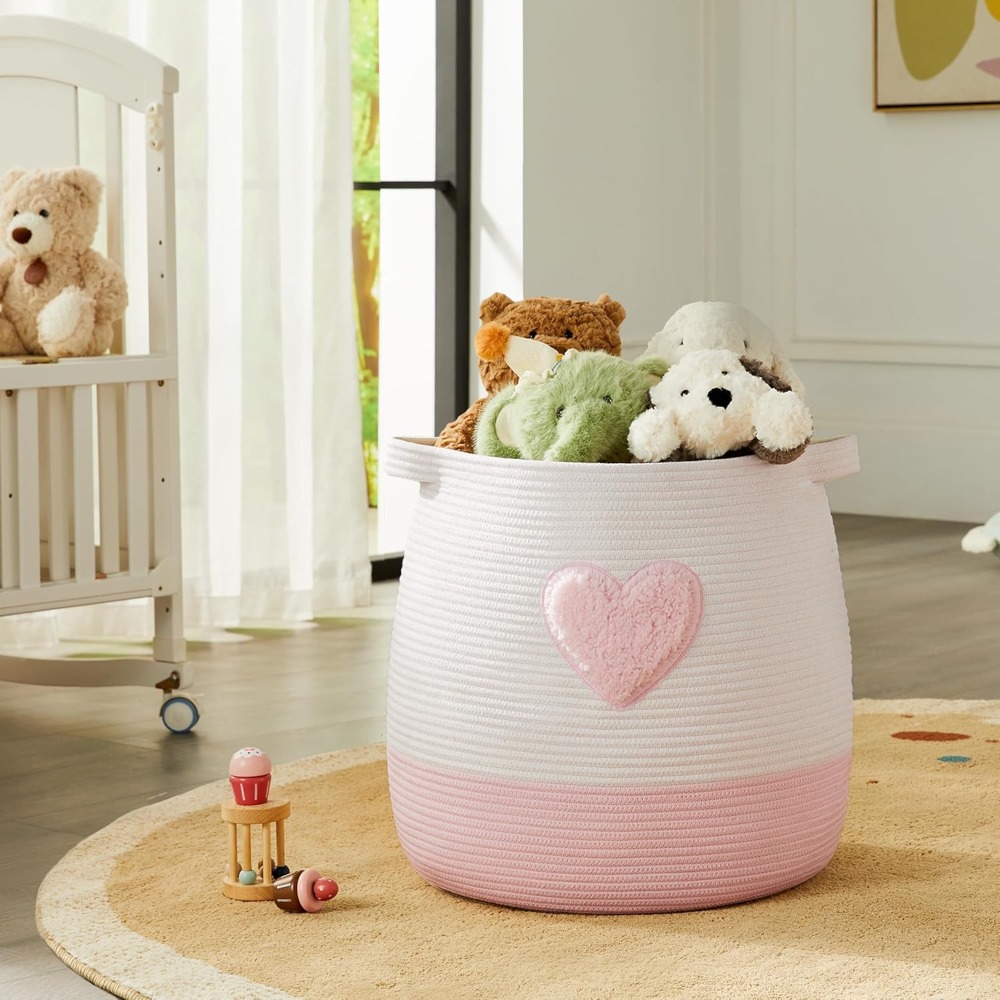 Pink Laundry Basket Hamper for - Baby Nursery Laundry Basket のレビューと価格