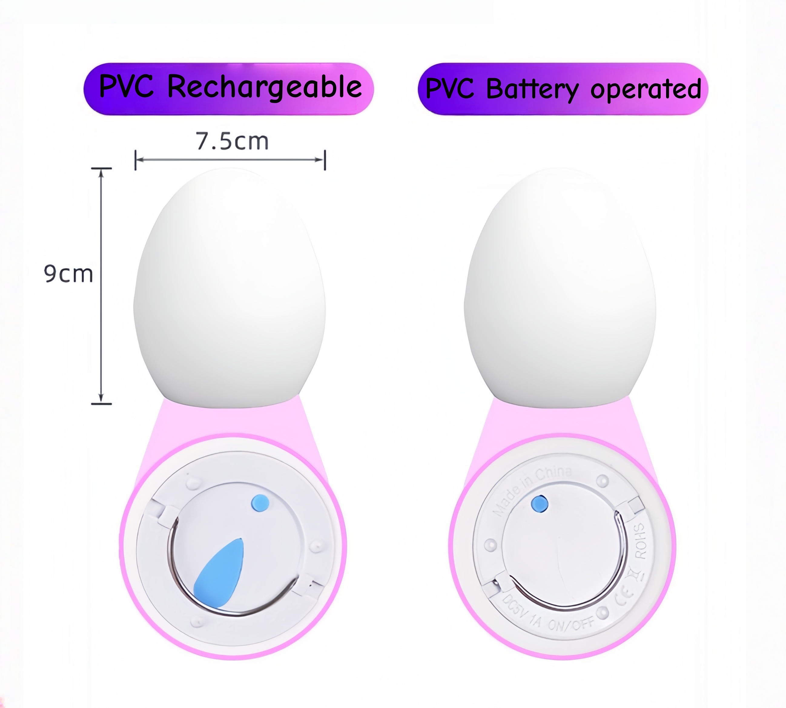 Baby Night Light LED Egg light - Baby Nursery Colors のレビューと価格