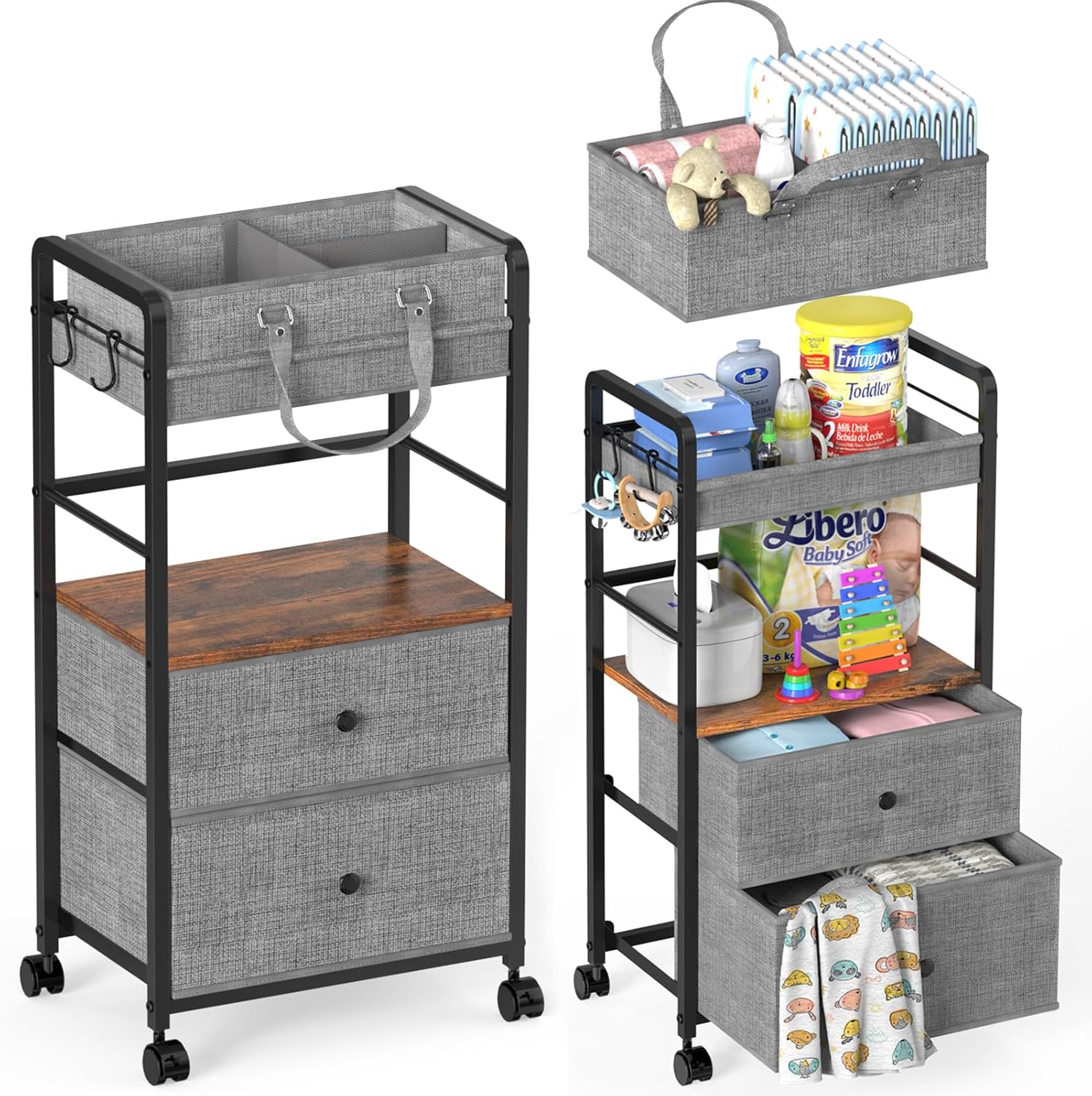 2IN1 Baby Diaper Caddy Organiz - Baby Nursery Essentials のレビューと価格