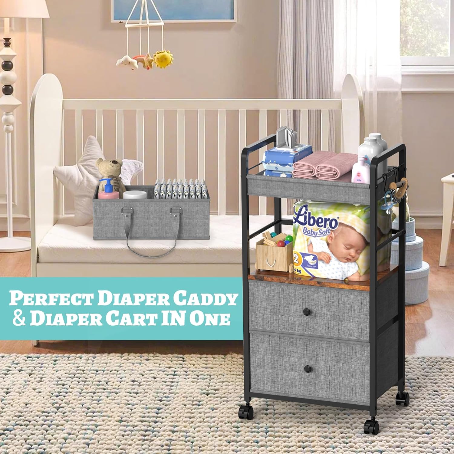 2IN1 Baby Diaper Caddy Organiz - Baby Nursery Essentials のレビューと価格