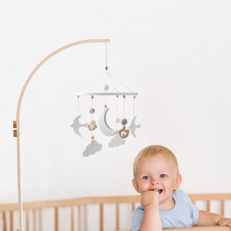 Baby Wooden Bed Bell Bracket M - Crib Mobile Musical のレビューと価格