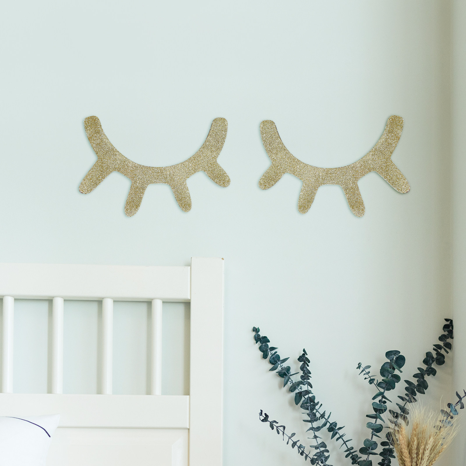1Pair Nordic Style Sleepy Eyel - Baby Nursery Stickers のレビューと価格