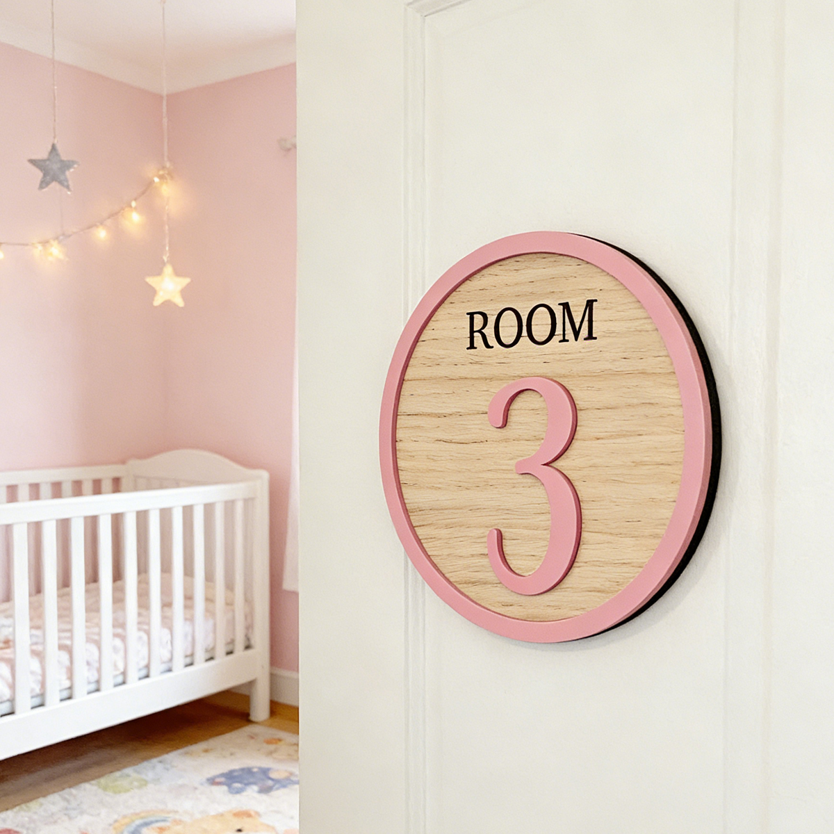1Pc Cutom Room Number Wooden A - Baby Nursery Usa のレビューと価格