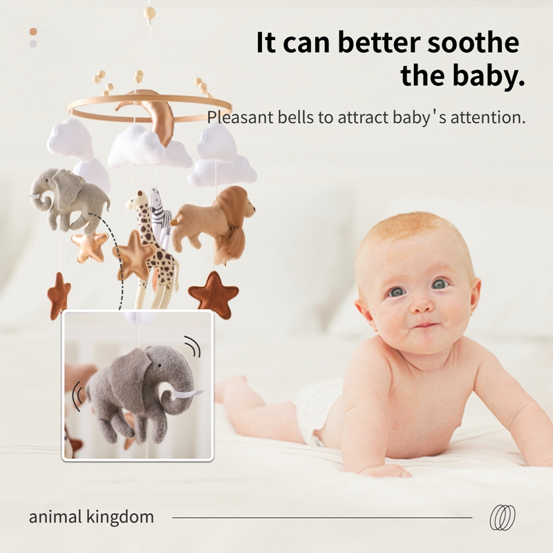 Crib Mobile Bed Bell Wooden Ba - Crib Mobile Musical のレビューと価格