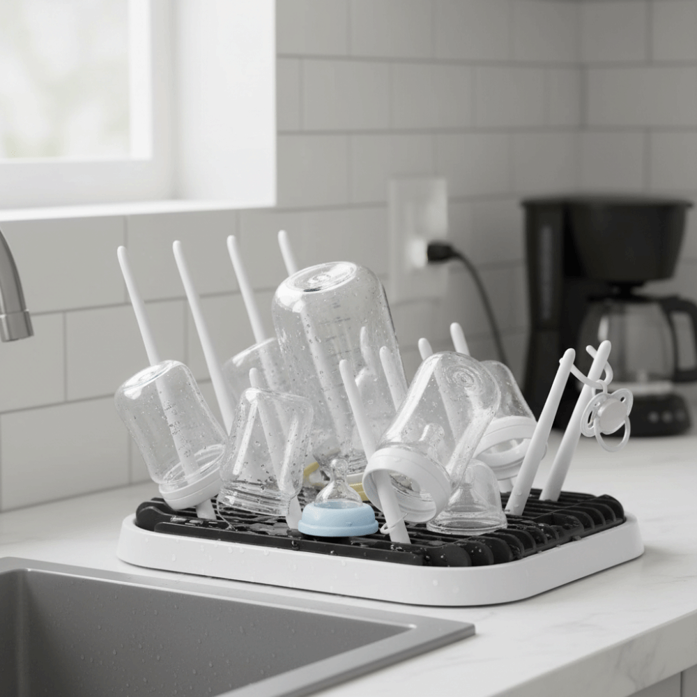 Foldable Baby Bottle Drying Ra - Baby Nursery Essentials のレビューと価格