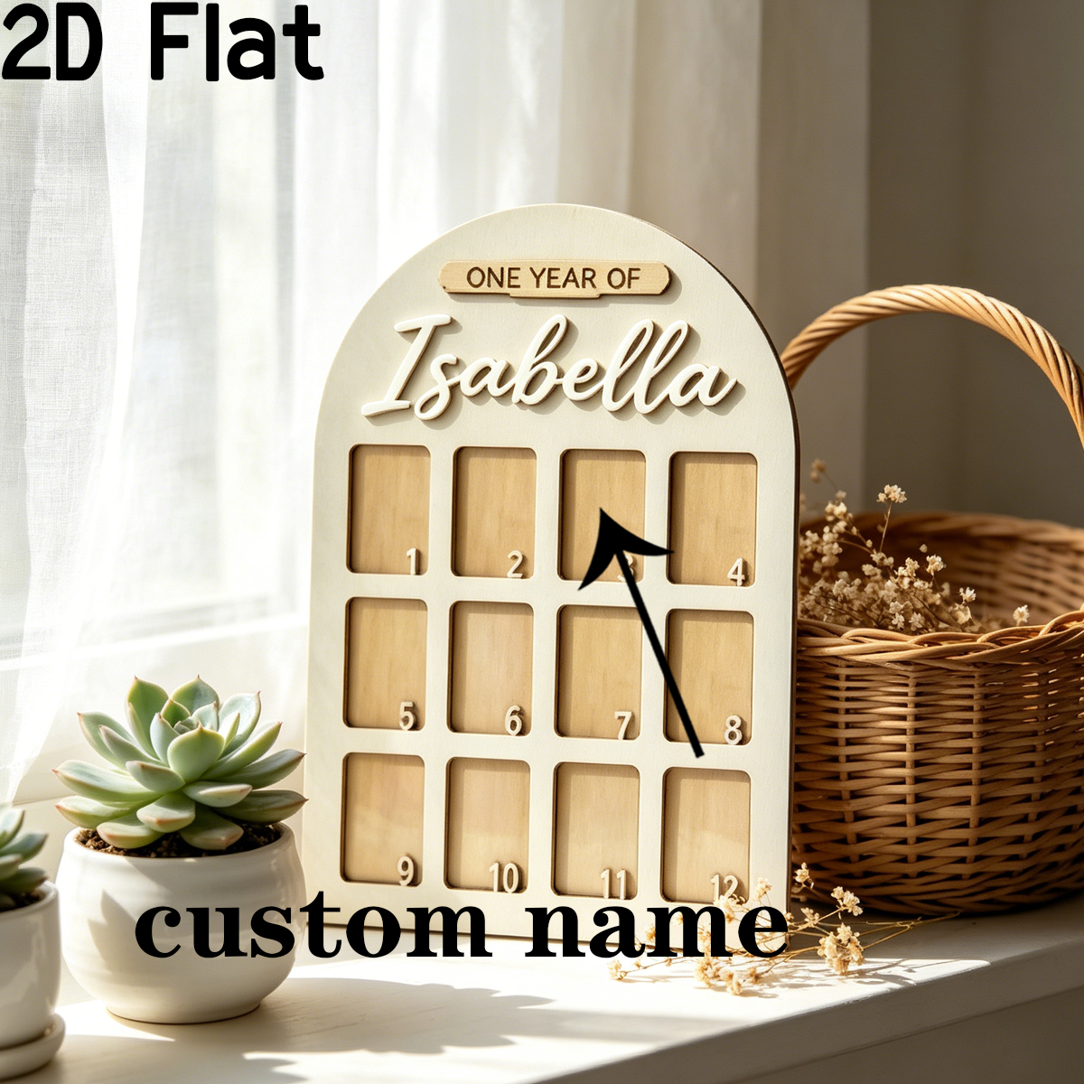 1Pc Custom Photo Record Board  - Baby Nursery Usa のレビューと価格