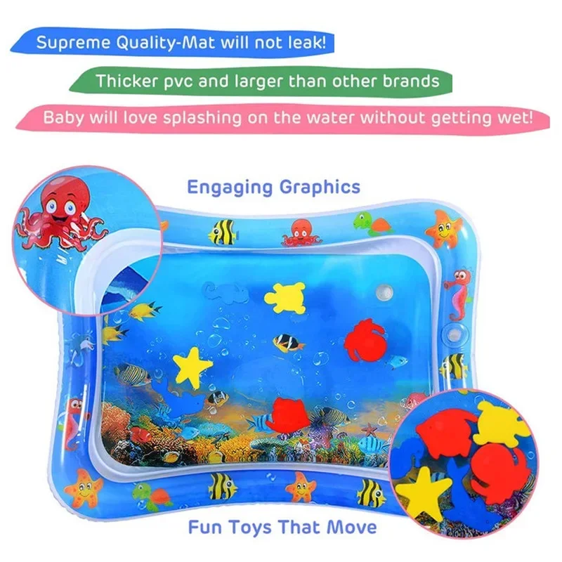 Baby Water Play Mat Inflatable - Baby Nursery Cushion のレビューと価格