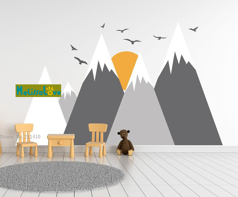 Custom Colors Mountains Wall D - Baby Nursery Colors のレビューと価格