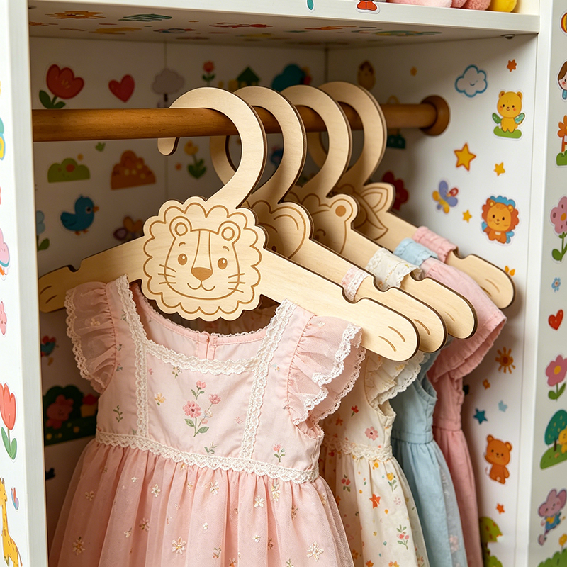 6pcs Jungle Animal Wooden Clot - Baby Nursery Hangers のレビューと価格