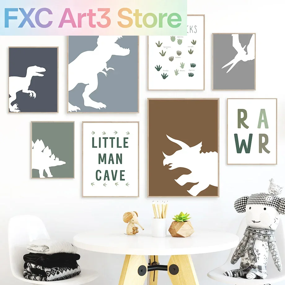 Frameless Jurassic Dinosaur Ty - Baby Nursery Quotes Wall Art のレビューと価格