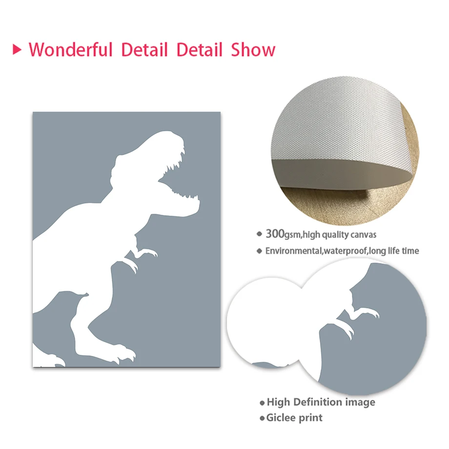 Frameless Jurassic Dinosaur Ty - Baby Nursery Quotes Wall Art のレビューと価格