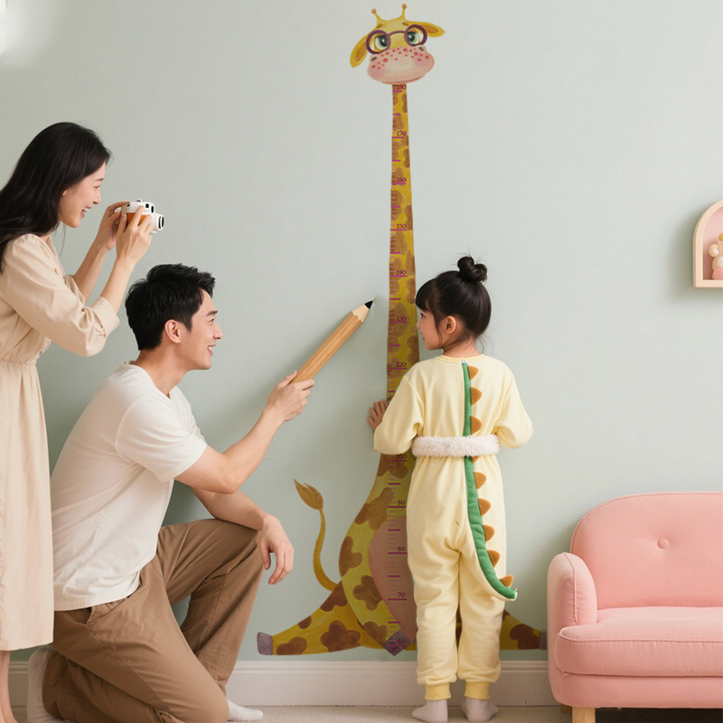Giraffe Growth Chart Wall Stic - Baby Nursery Wall Art のレビューと価格