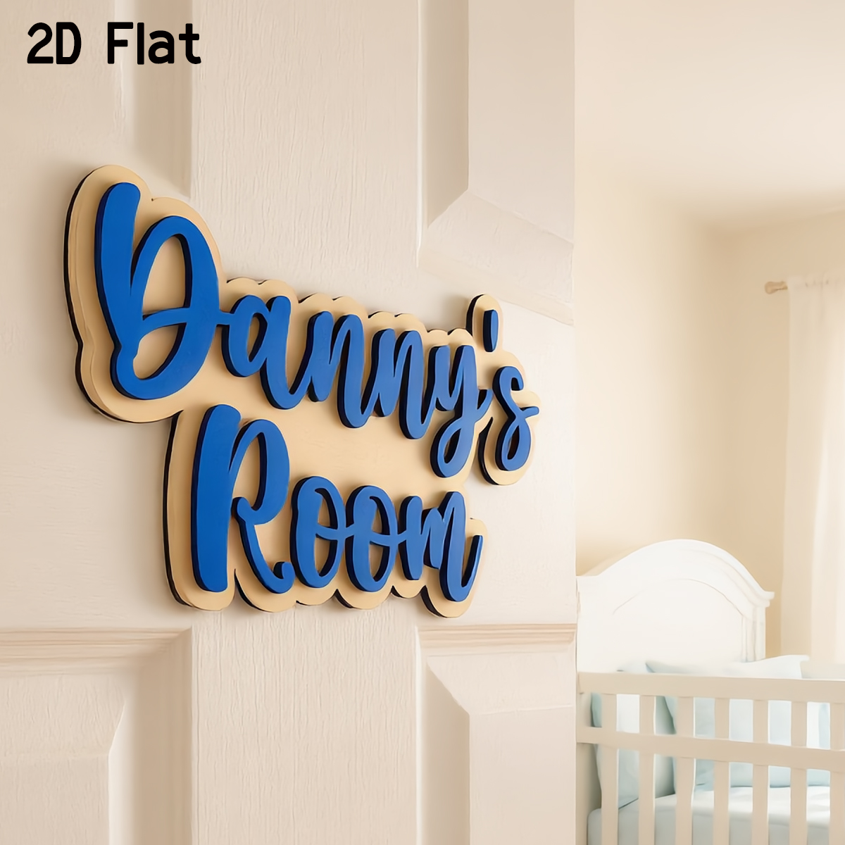 1Pc Cutom Blue Wooden Acrylic  - Baby Nursery Usa のレビューと価格
