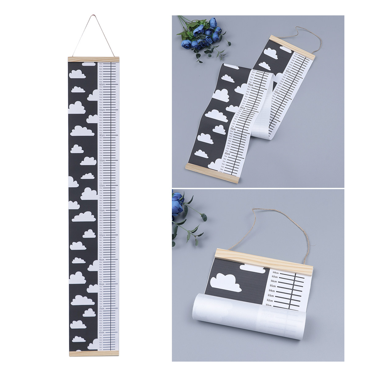 Kids Height Ruler Cloud Patter - Growth Chart Ruler のレビューと価格