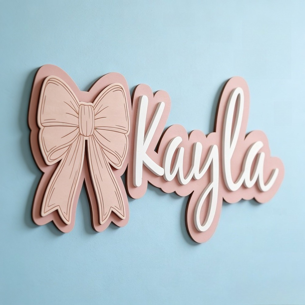 Customizable Bow-Shaped Wooden - Baby Nursery Usa のレビューと価格