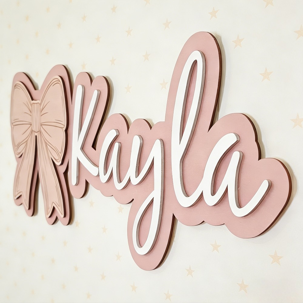 Customizable Bow-Shaped Wooden - Baby Nursery Usa のレビューと価格