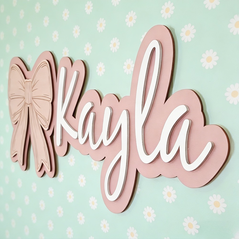 Customizable Bow-Shaped Wooden - Baby Nursery Usa のレビューと価格
